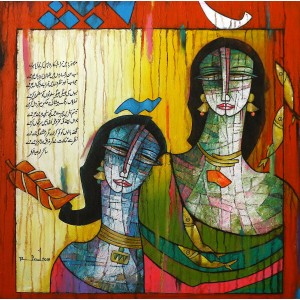 A. S. Rind, 24 x 24 Inch, Acrylic On Canvas, Figurative Painting, AC-ASR-224